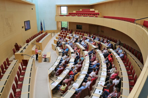 Im Plenarsaal des Bayerischen Landtags