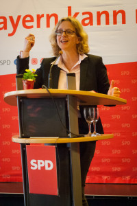 Natascha Kohnen, die Vorsitzende der BayernSPD und desiginierte Spitzenkandidatin für die Landtagswahl