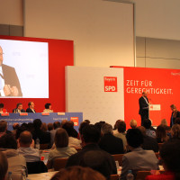 Martin Schulz auf dem Landesparteitag in Schweinfurt